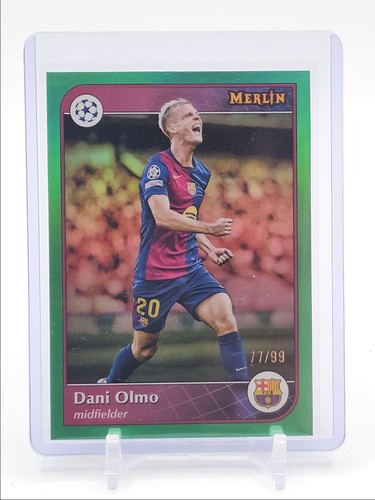 Dani Olmo 2024 Topps Chrome Merlin Green Refractor /99