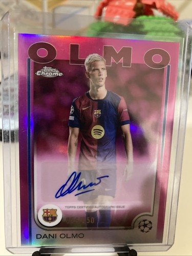 Dani Olmo 2024 Topps Chrome Pink Refractor /250