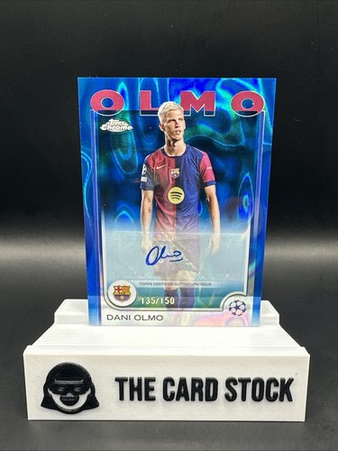 Dani Olmo 2024 Topps Chrome UEFA Blue Lava Refractor /150