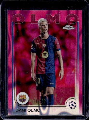Dani Olmo 2024 Topps Chrome UEFA Pink Lava Refractor /250