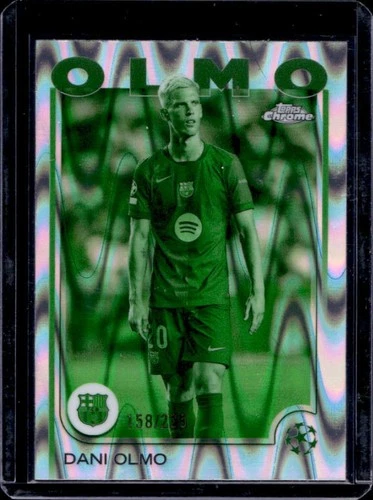 Dani Olmo 2024 Topps Chrome UEFA RayWave Refractor /225