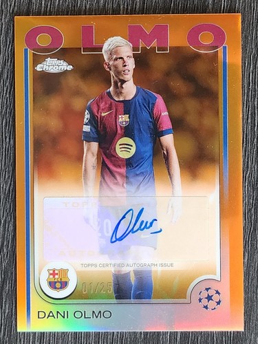 Dani Olmo 2025 Topps Cromo Naranja Refractor /25