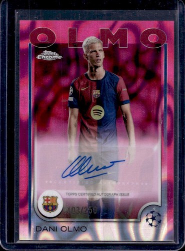 Dani Olmo 2024 Topps Cromo UEFA Rosa Lava Refractor /250