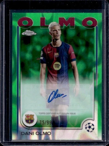 Dani Olmo 2024 Topps Cromo UEFA Verde Lava Refractor /99