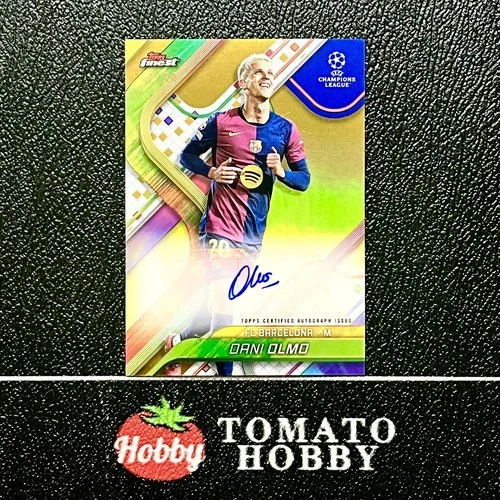 Dani Olmo 2024 Topps Finest Gold Refractor /50