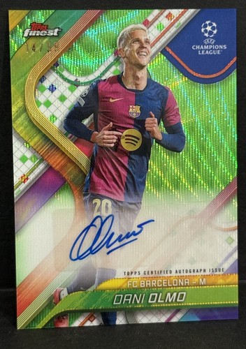 Dani Olmo 2024 Topps Finest Green Wave Refractor /99