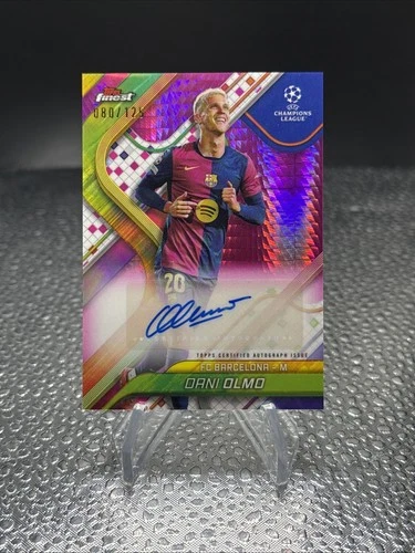Dani Olmo 2024 Topps Finest Rosa Prisma /125