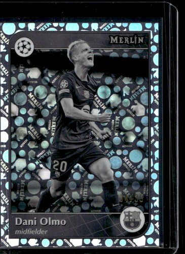 Dani Olmo 2024 Topps Merlin Chrome Black & White Vintage Refractor /35