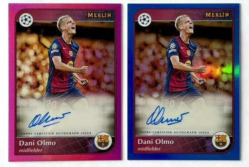 Dani Olmo 2024 Topps Merlin Chrome Blue Autograph