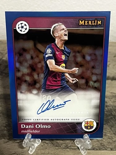 Dani Olmo 2025 Topps Merlin Chrome Blue Refractor /150