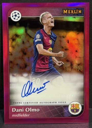 Dani Olmo 2024 Topps Merlin Chrome Magenta Refractor /125