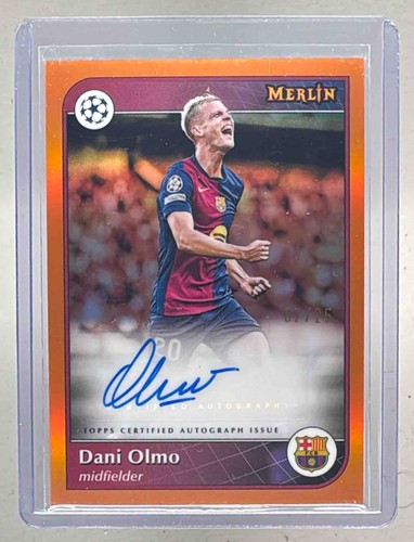 Dani Olmo 2024 Topps Merlin Chrome Orange Refractor /25