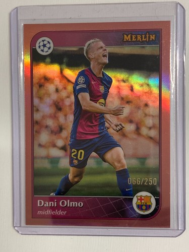 Dani Olmo 2025 Topps Merlin Chrome Parallel 66/250