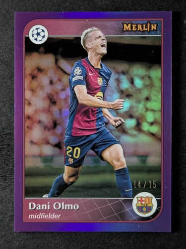 Dani Olmo 2024 Topps Merlin Chrome Purple Refractor 14/15