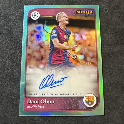 Dani Olmo 2024 Topps Merlin Chrome Teal Refractor /75