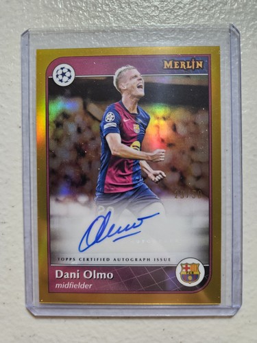 Dani Olmo 2024 Topps Merlin Chrome True Gold Refractor /50