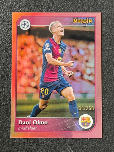 Dani Olmo 2025 Topps Merlin UEFA Club Competitions Gold Rose 138/250