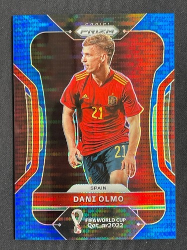 Dani Olmo 2022 Panini Prizm FIFA World Cup Qatar Blue Pulsar /49