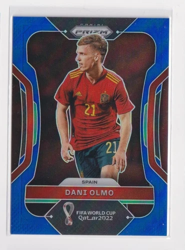 Dani Olmo 2022 Panini Prizm World Cup Blue Prizm /299