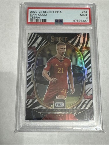 Dani Olmo 2023 Panini Select FIFA Zebra Prizm /25