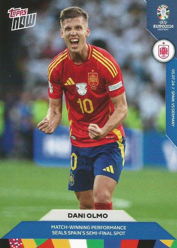 Dani Olmo 2024 Topps Now UEFA EURO