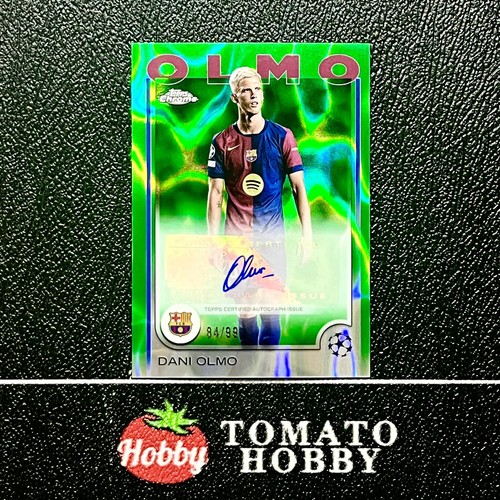 Dani Olmo 2024 Topps UEFA Chrome Green Refractor /99