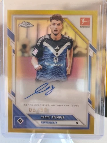 Daniel Elfadli 2025 Topps Chrome Gold Wave /50