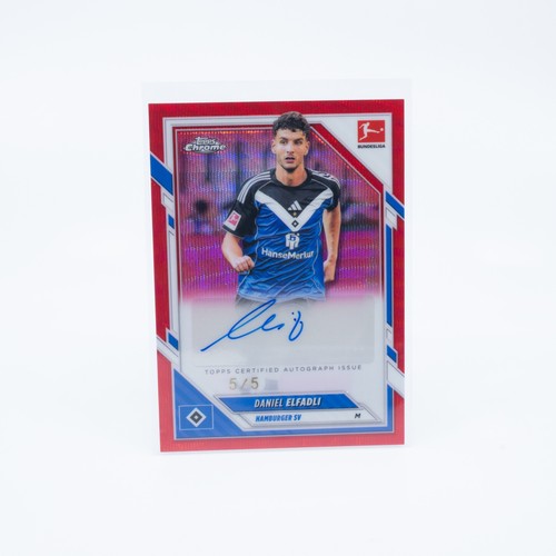 Daniel Elfadli 2025 Topps Cromo Bundesliga Red Wave /5