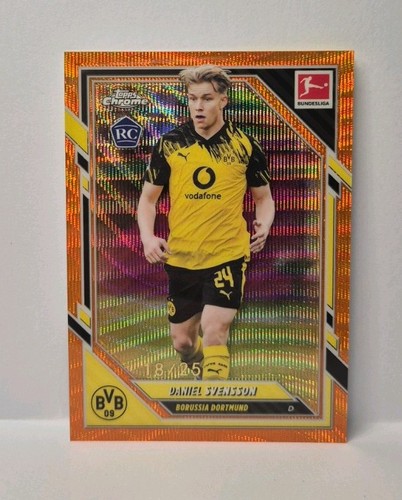 Daniel Svensson 2025 Topps Bundesliga Chrome Orange Wave /25