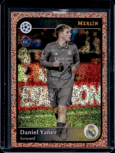 Daniel Yanez 2024 Topps Merlin Chrome UCC Rose Gold Speckle Refractor /250