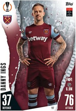 Danny Ings 2023 Topps Match Attax UEFA Club Competitions