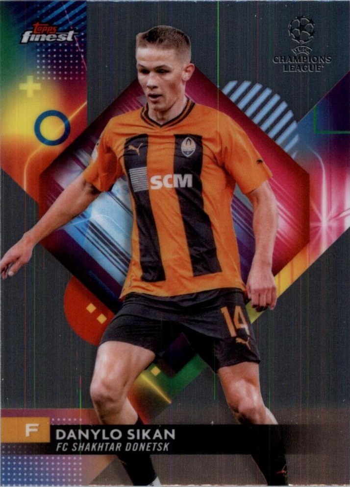 Danylo Sikan 2023 Topps Finest UEFA Club Competitions