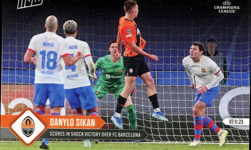 Danylo Sikan 2023 Topps Now UEFA Champions League