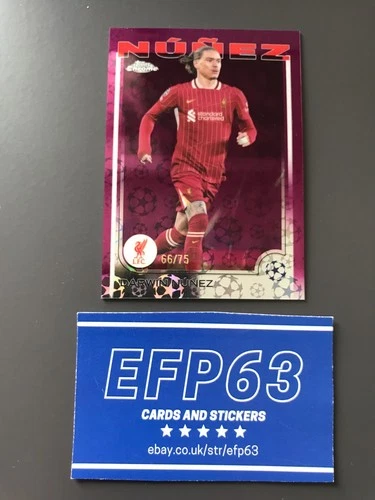 Darwin Núñez 2024 Topps Chrome Purple /75