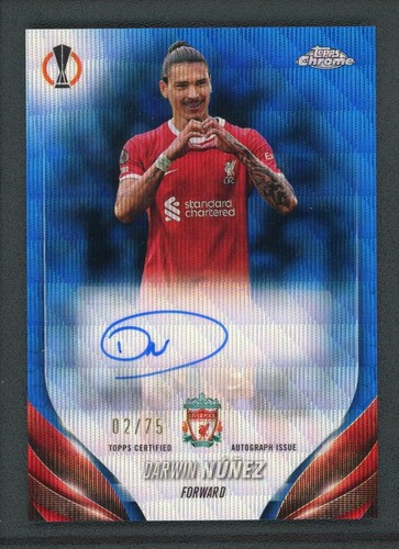 Darwin Núñez 2024 Topps Cromo UEFA Europa League Wave Azul /75
