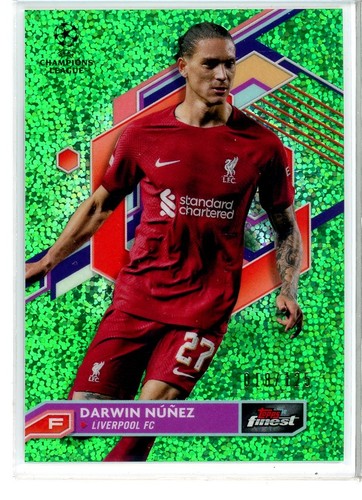 Darwin Núñez 2022 Topps Finest Verde Refractor /125
