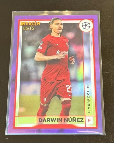 Darwin Núñez 2023 Topps Merlin Chrome Purple Refractor /15