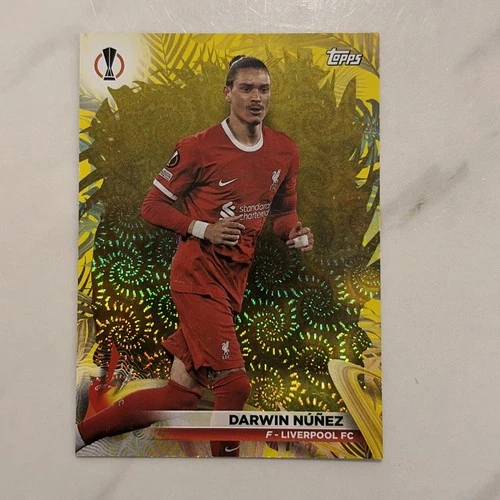 Darwin Nunez 2023 Topps Carnaval Gold Chrome Swirl /50