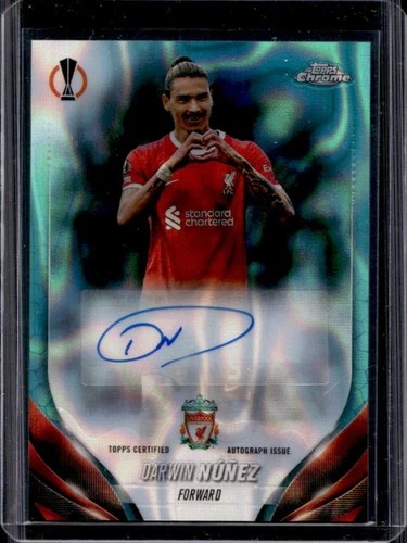 Darwin Nunez 2024 Topps Chrome Aqua Lava Refractor