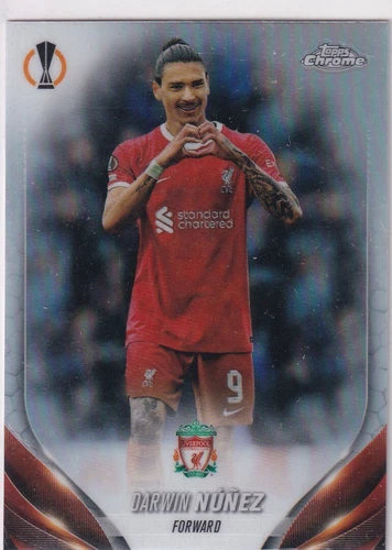 Darwin Nunez 2024 Topps Chrome Champions League Silver Refractor