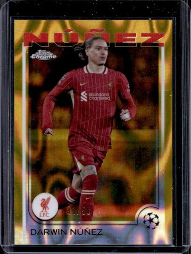 Darwin Nunez 2024 Topps Chrome Gold Lava Refractor /50