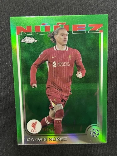 Darwin Nunez 2024 Topps Chrome Green Refractor /99