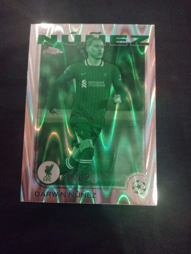 Darwin Nunez 2024 Topps Chrome Night Vision Raywave /225