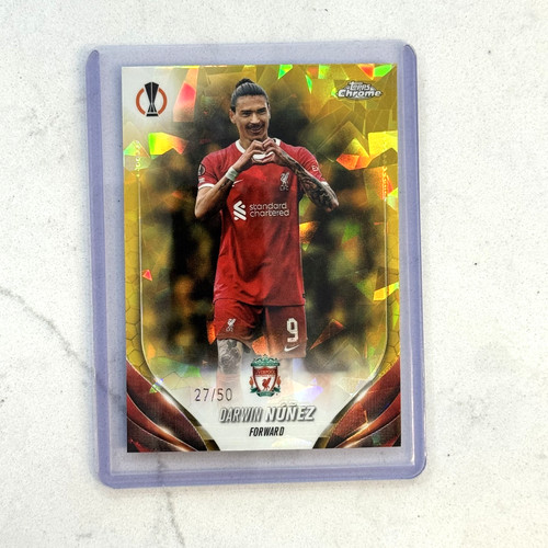 Darwin Nunez 2024 Topps Chrome UEFA Club Competitions Oro /50