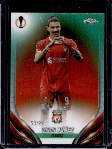 Darwin Nunez 2023 Topps Chrome UEFA Color Match Refractor /99