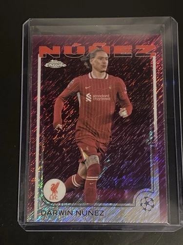 Darwin Nunez 2024 Topps Chrome UEFA Magenta Shimmer Refractor