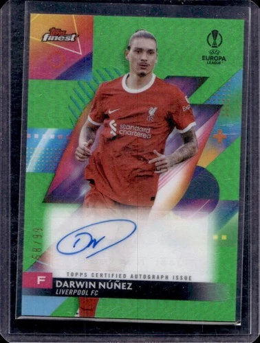 Darwin Nunez 2024 Topps Finest Neon Green /99