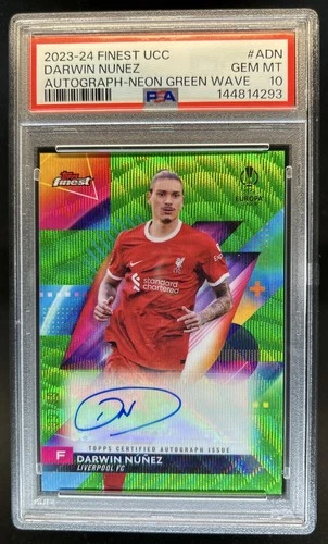 Darwin Nunez 2023 Topps Finest Neon Green Wave /99