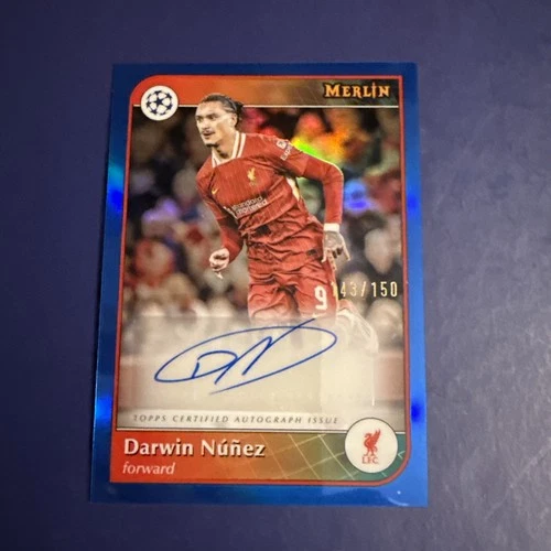 Darwin Nunez 2023 Topps Merlin Chrome Blue 143/150