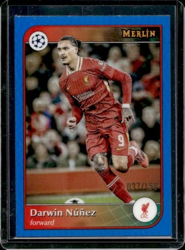 Darwin Nunez 2024 Topps Merlin Chrome Blue Refractor /150